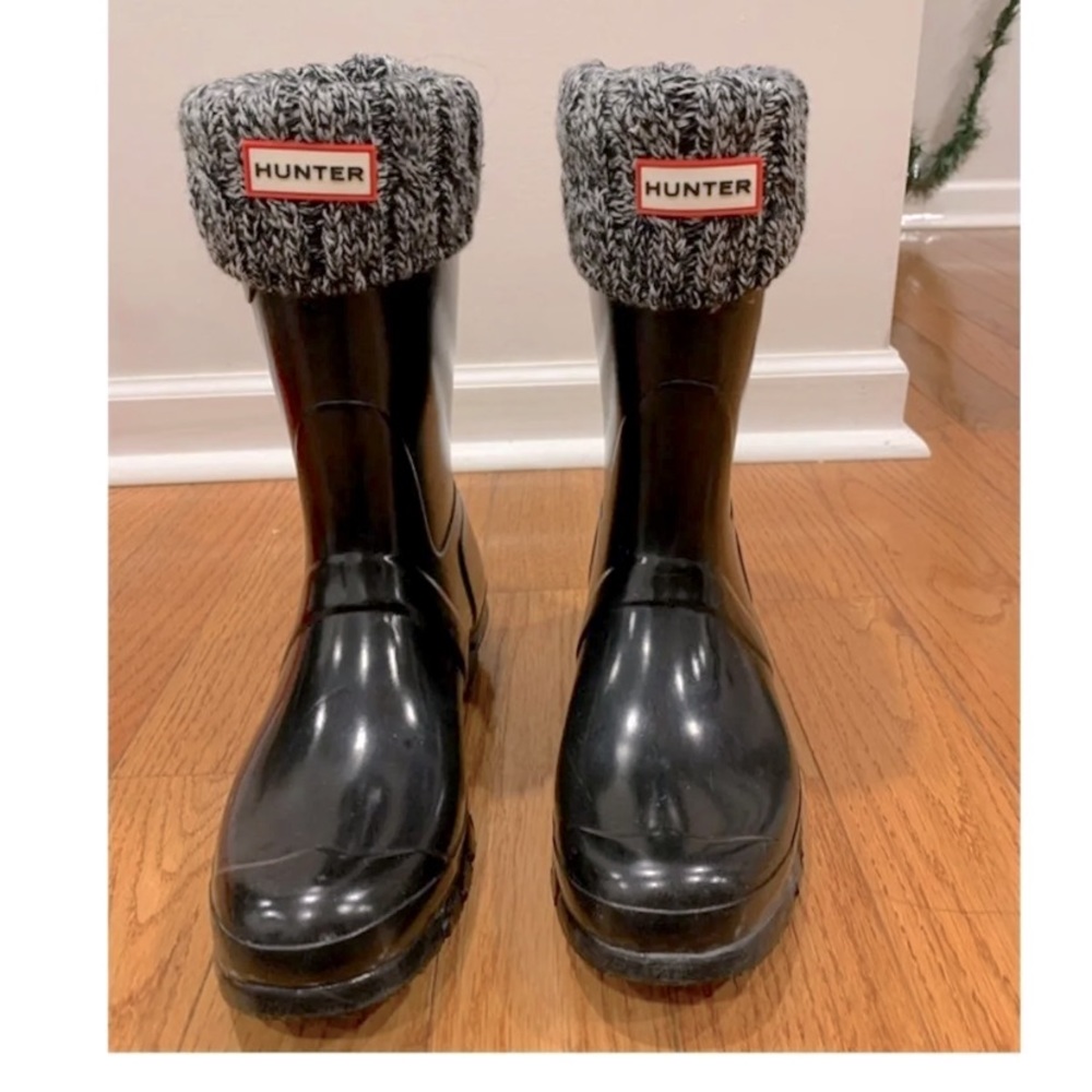 Gloss Hunter boots with Socks